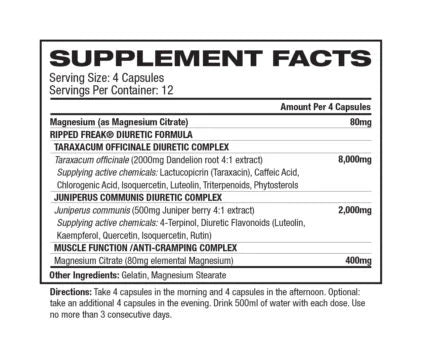 PharmaFreak Ripped Freak DIURETIC 60 Caps