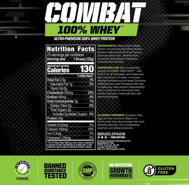 MusclePharm COMBAT 100% Whey Protein