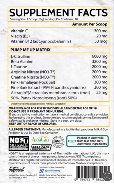 Inspired Pumped AF Pre Workout