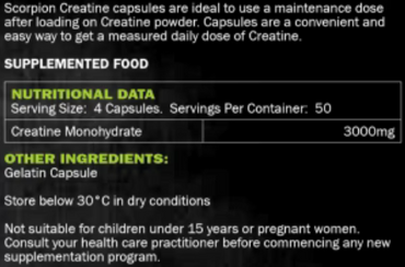 Scorpion Creatine Capsule 100 caps