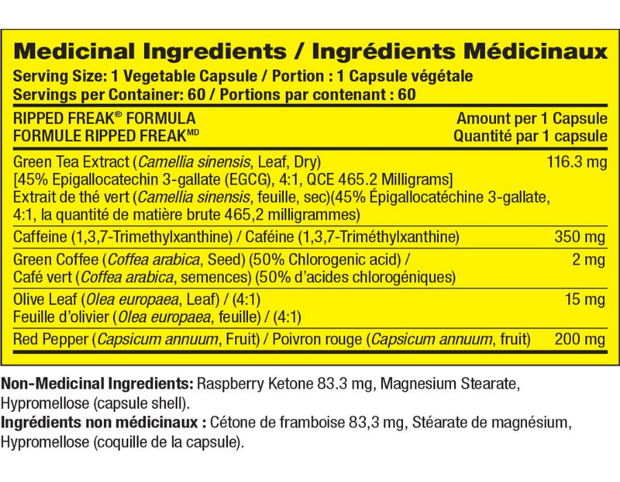 Pharmafreak Ripped Freak Fat Burner - 60 Caps