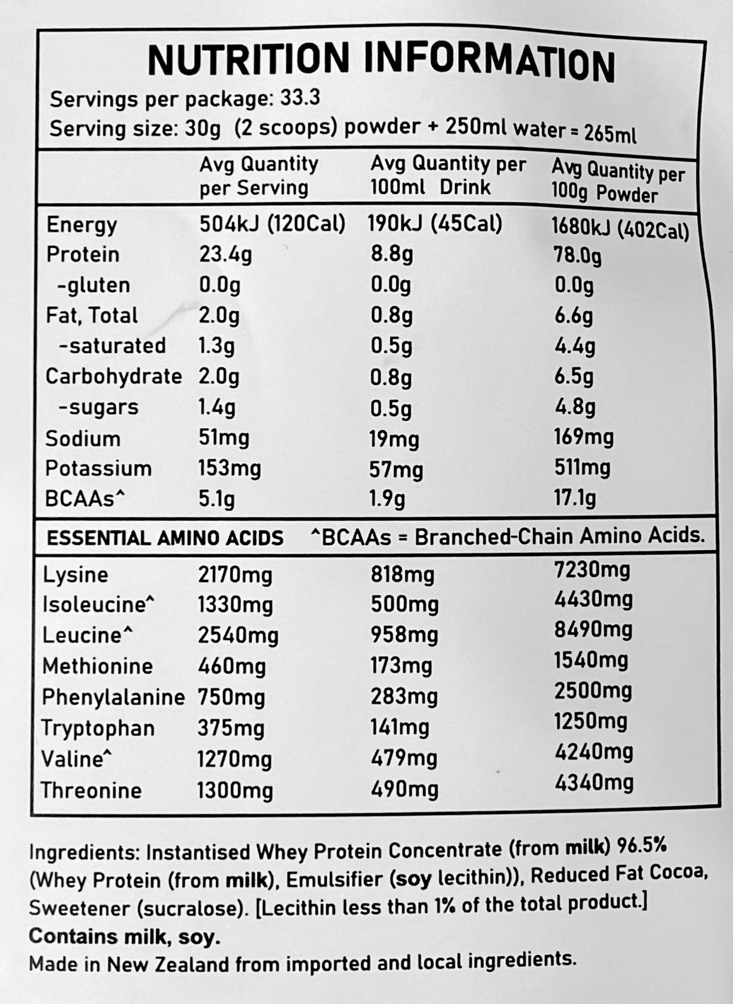 ZEALEA WHEY PROTEIN 1KG