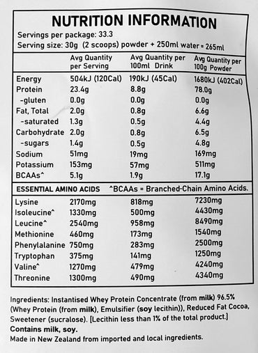 ZEALEA WHEY PROTEIN 1KG