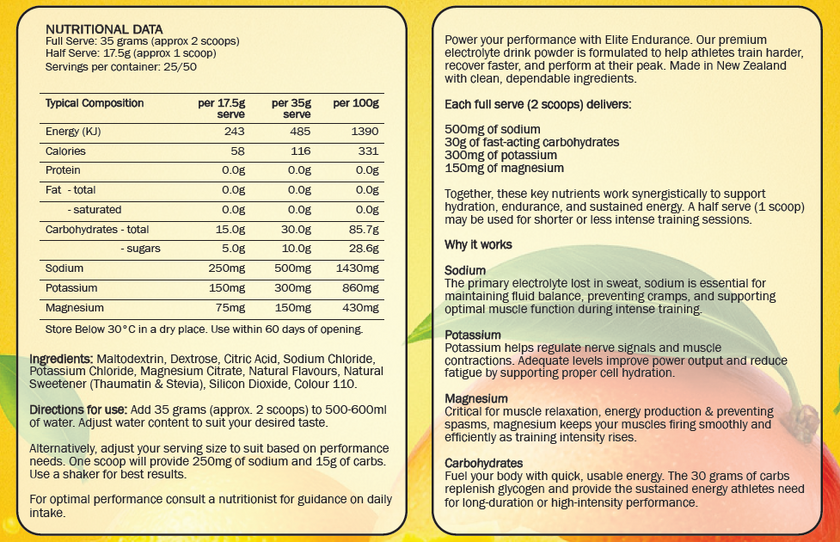 Elite Endurance Fuel 875g