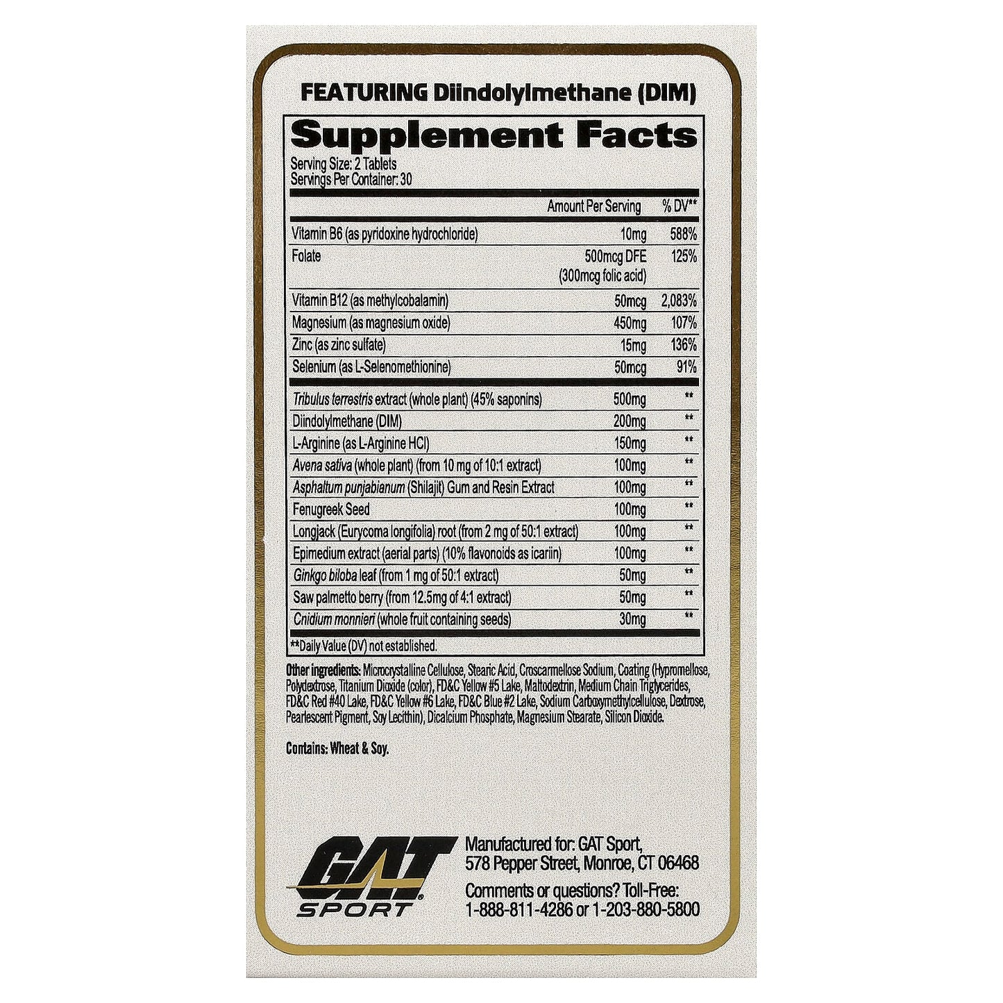 GAT Sport Testrol Gold ES, 60 Caps