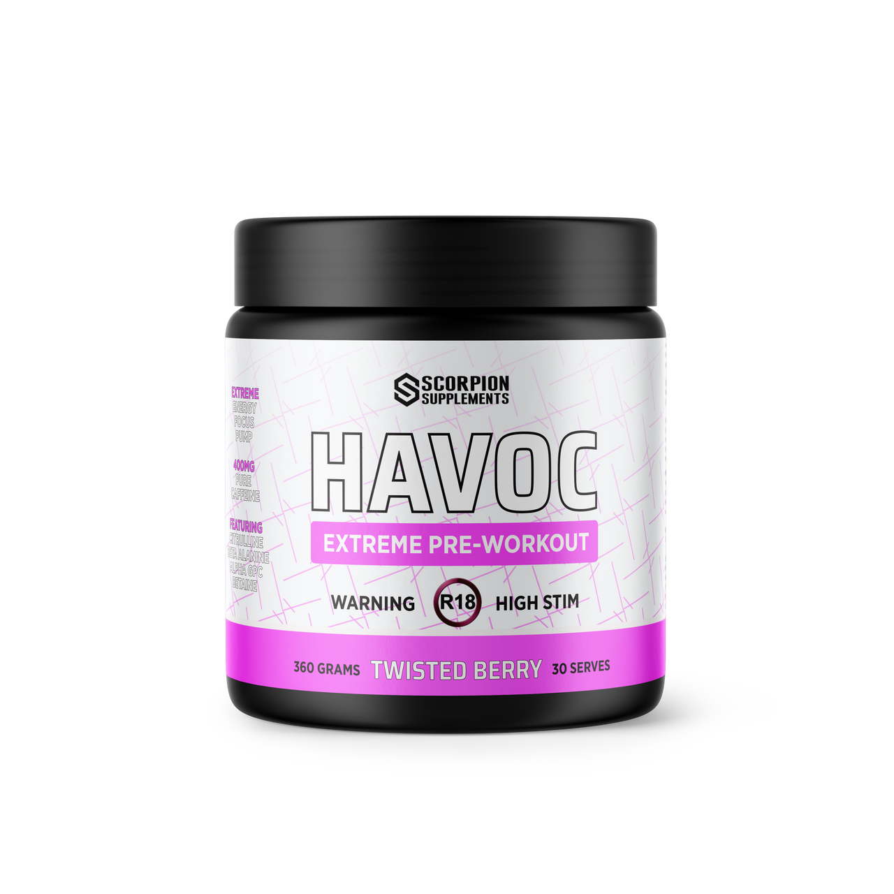 Scorpion Supplements - HAVOC High Stim Pre Workout