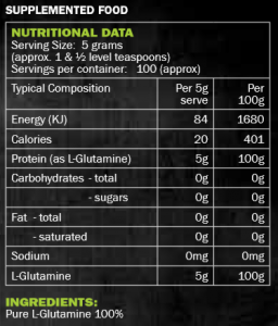 SCORPION L-GLUTAMINE 500 GRAMS