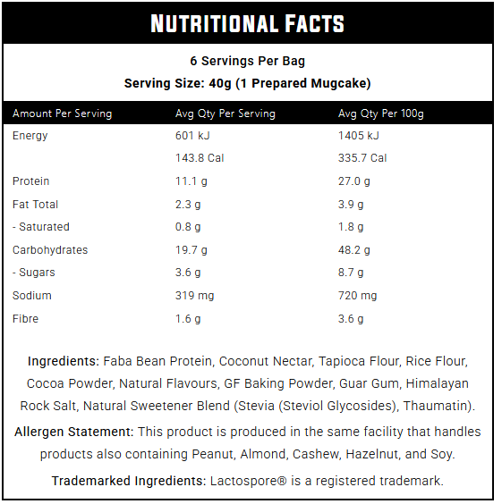 Nexus Protein Mug Cake - Chocolate Caramel