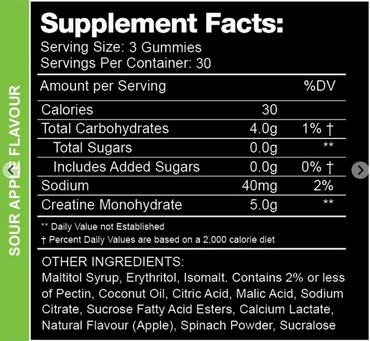 Swolleys Creatine Monohydrate Gummy Bears (5g Creatine per serve) - 30 servings