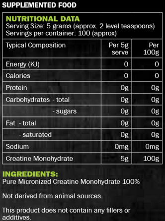 Scorpion Creatine Monohydrate 1kg Bag