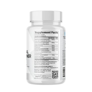 Supplement bottle with label showing 'Supplement Facts' on a white background